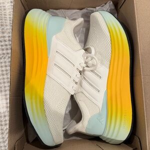 Adidas Ultraboost White and Yellow Sneakers